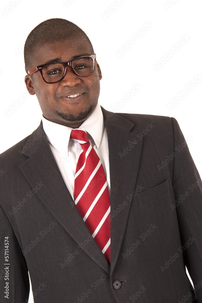 Handsome African American model in business suit and tie Handsome African American model in business suit and tie