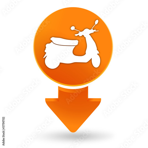 scooter sur signet orange