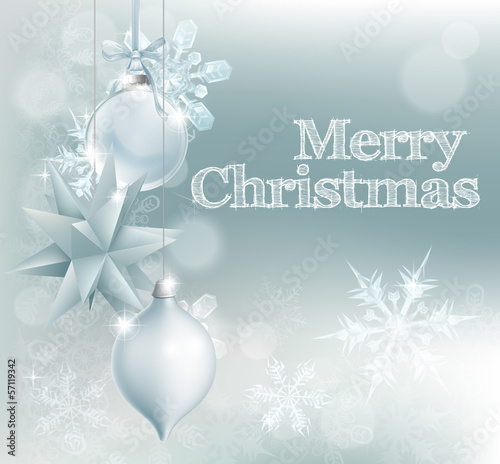 Christmas snowflake and decoration background