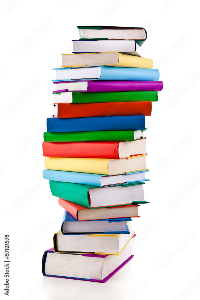 Pile of books on white background Pile of books on white background