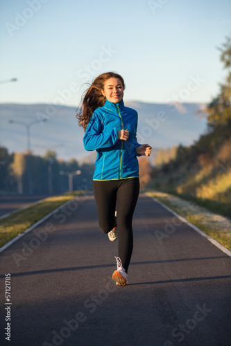 Urban leisure - girl running