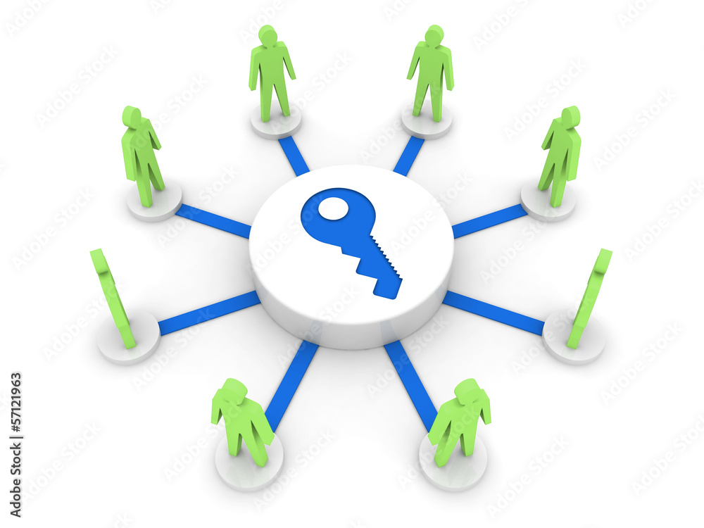Team access. Administrators. Concept 3D illustration. Team access. Administrators. Concept 3D illustration.
