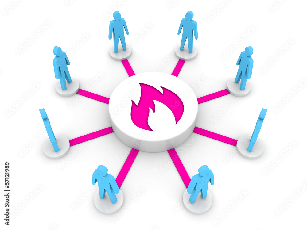 Team fire. Group inspiration. Concept 3D illustration. Team fire. Group inspiration. Concept 3D illustration.