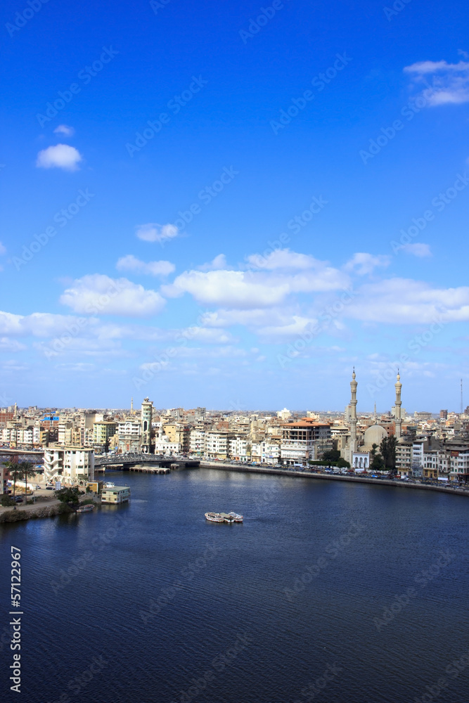 Damietta town north of Egypt on Mediterranean Sea