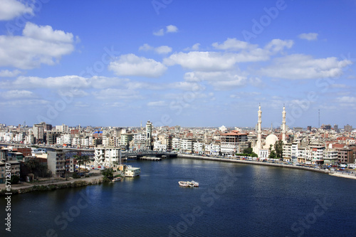 Obraz na plátně Damietta town north of Egypt,Estuary of the river Nile