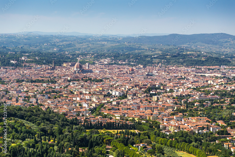 aerial view of Florence, Italy