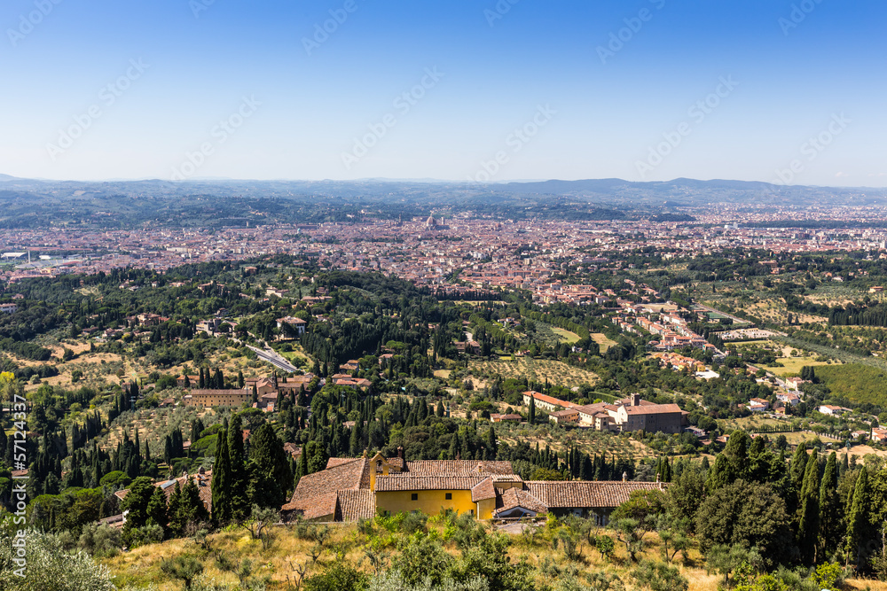 aerial view of Florence, Italy