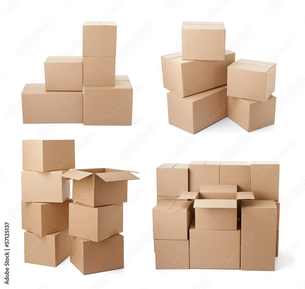 cardboard box package moving transportation delivery