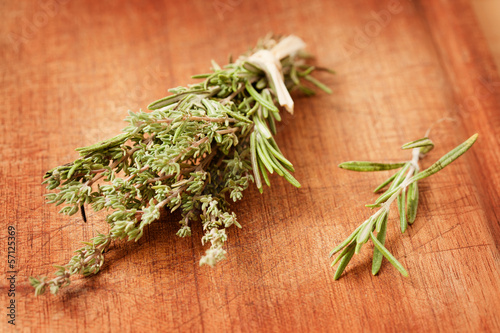 Thyme and rosemary