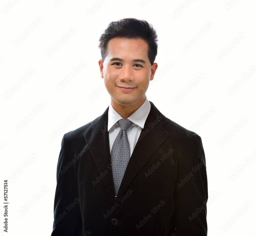 Young Asian business man isolated on white background Young Asian business man isolated on white background
