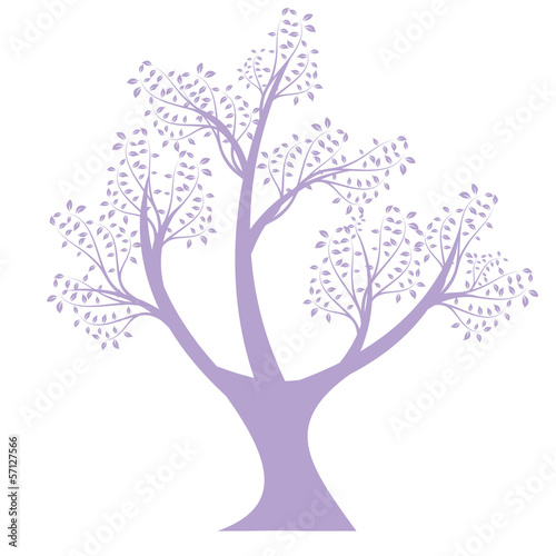 purple art tree silhouette