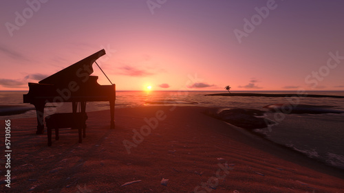 Piano on the beach