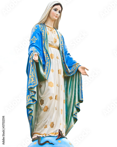 Virgin Mary statue in Roman Catholic church