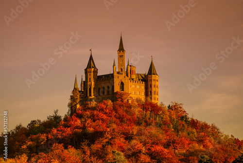Beautiful Autumn in Hohenzollern Castle and around, Germany #57132748