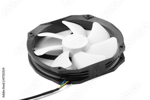 Computer DC fan isolated on white