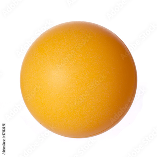 Fényképezés Ping-pong ball isoalted. Orange table tennis ball