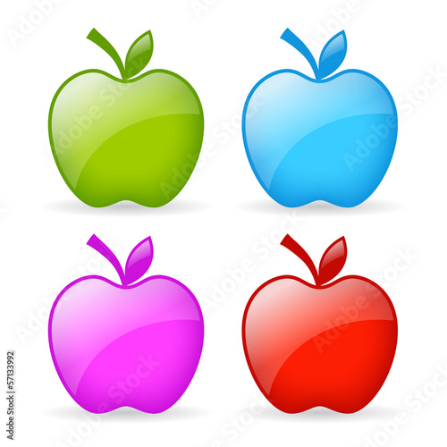 Vector apple icons set