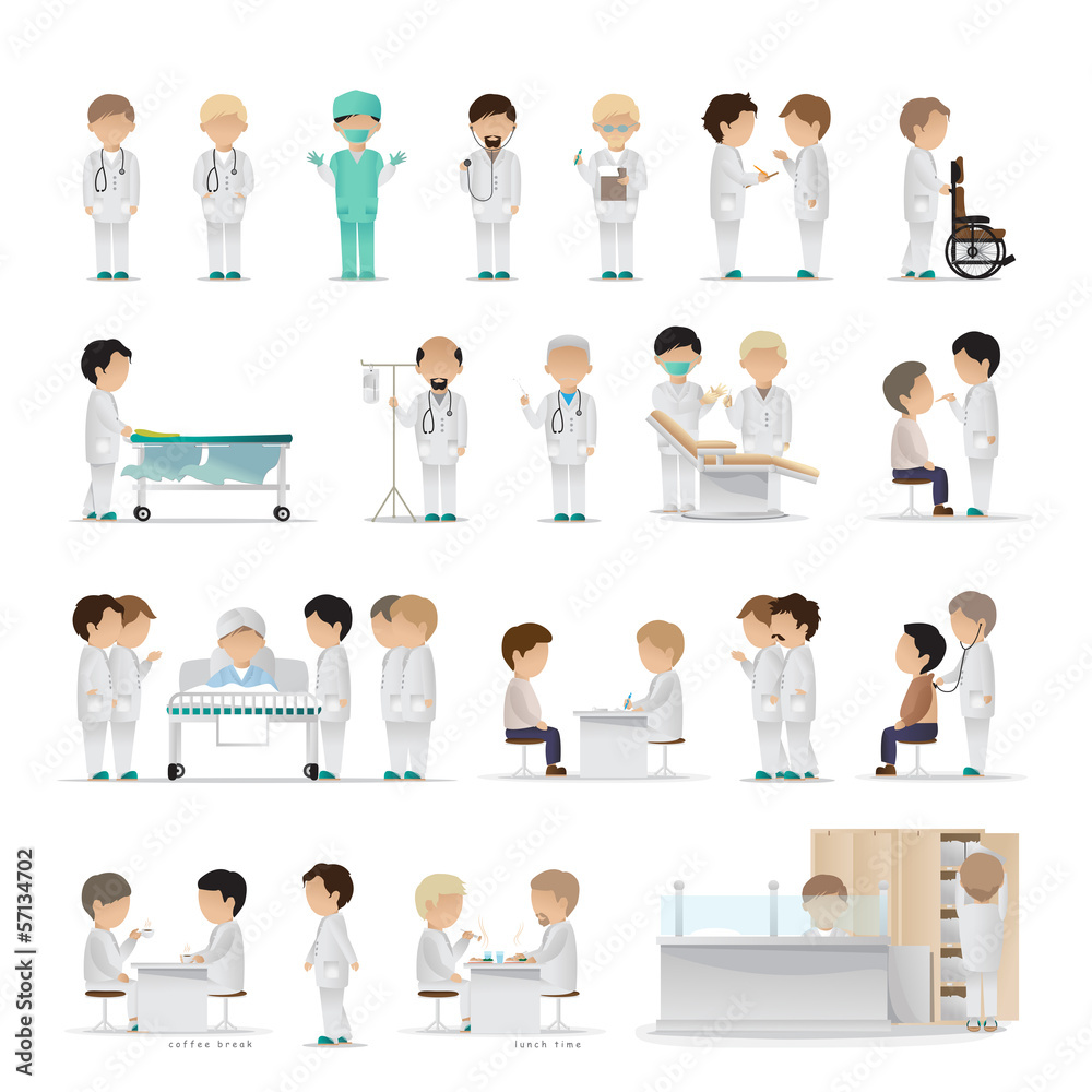 Medical Staff - Isolated On White Background Medical Staff - Isolated On White Background