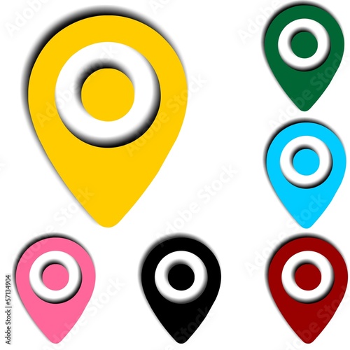 Colorful Map pointer Vector Icon Set