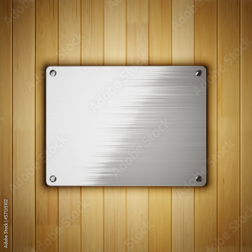 Brushed metal plate © FreshPaint