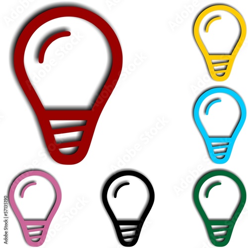 Light bulbs - Bulb icon set