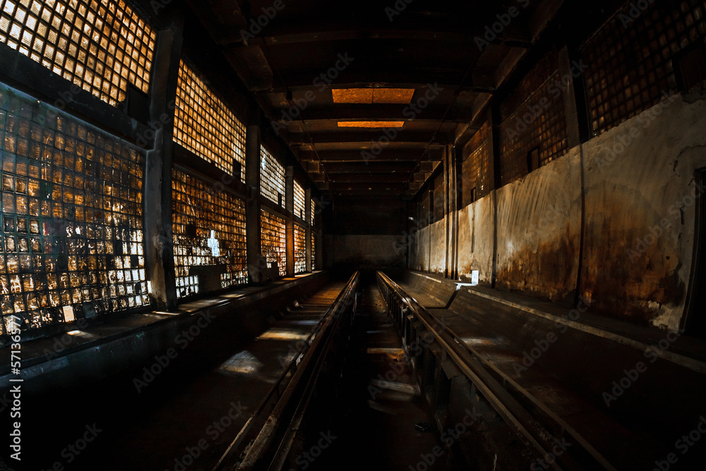 Abandoned industrial interior