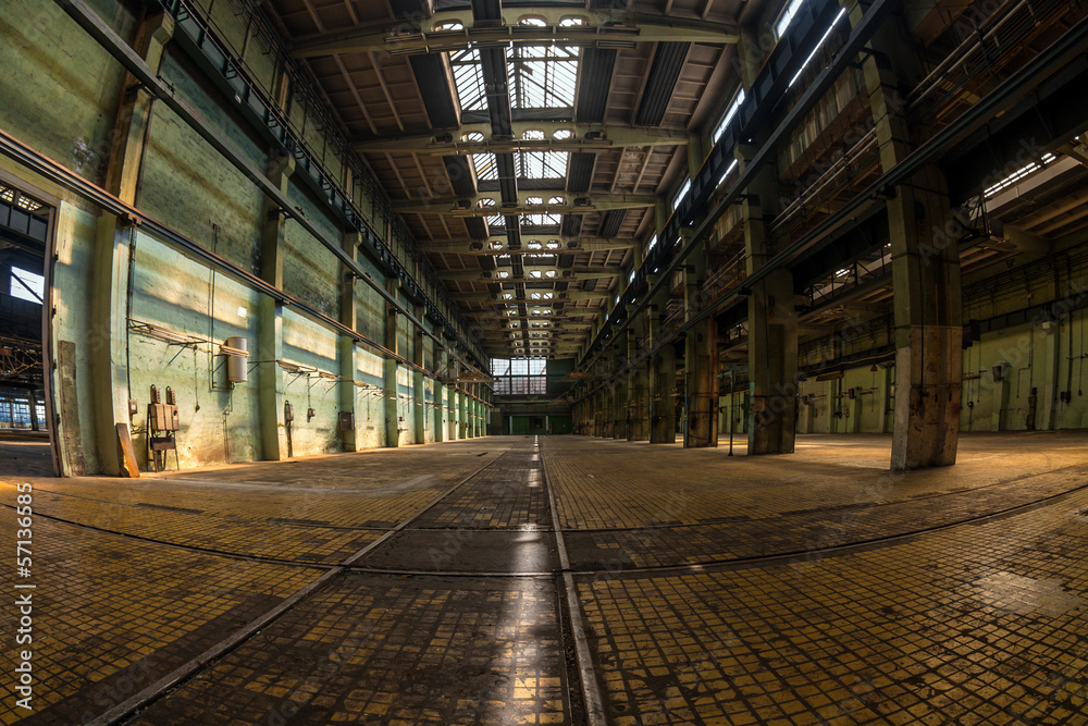 Large industrial interior