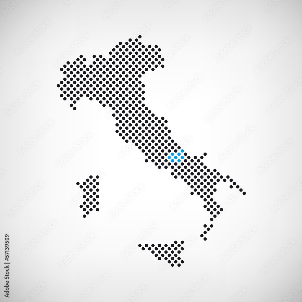 Molise Italien Karte punktiert