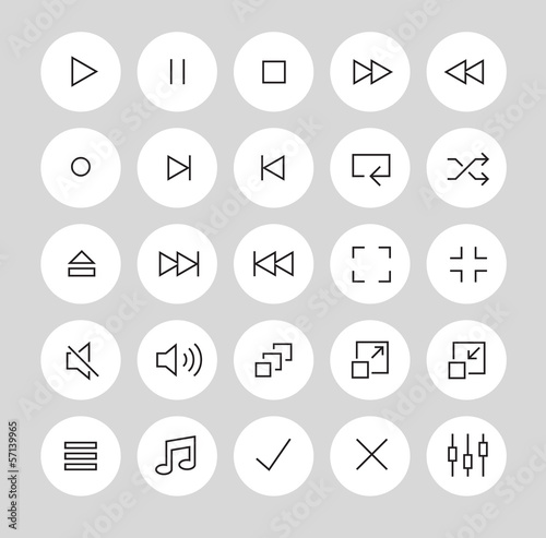 Video/Audio Player buttons