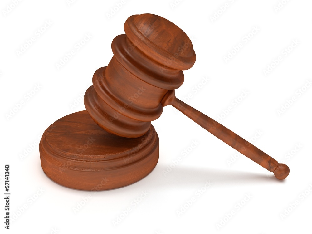 3D Wooden gavel. Judge, Law, Auction concept 3D Wooden gavel. Judge, Law, Auction concept