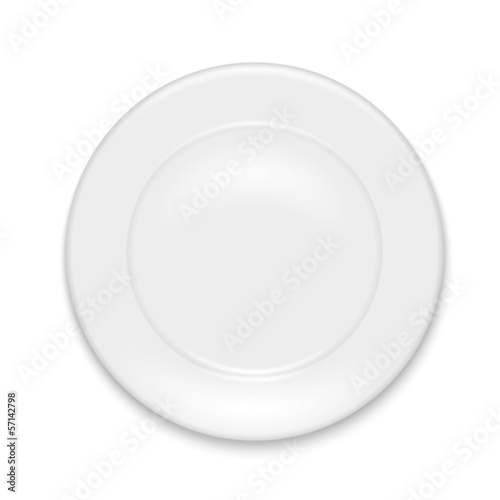White plate isolated on white background