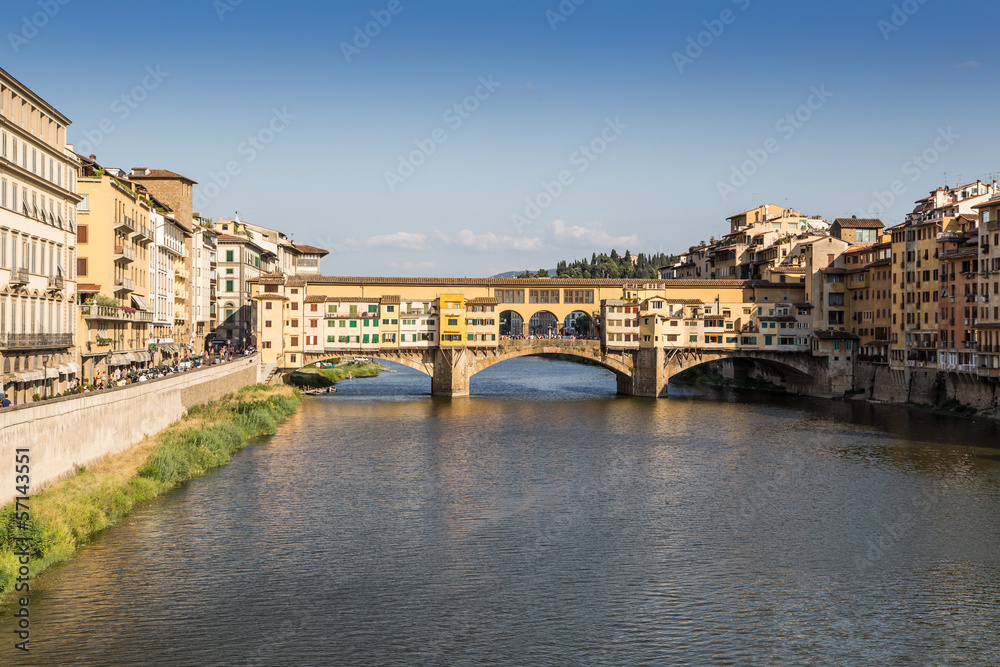 Arno river and Ponte Vecchio in Florence, Italy