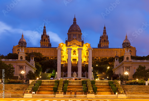 Palau Nacional de Montjuic in Barcelona, Spain