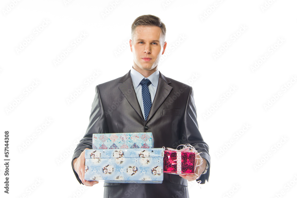 young and handsome man with a gift young and handsome man with a gift