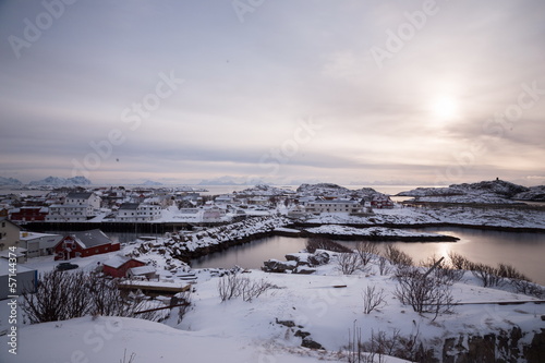 tipical village in lofoten iceland