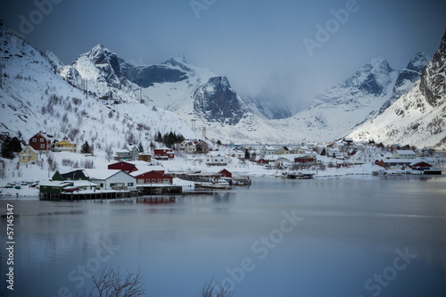 lofoten island during winter time