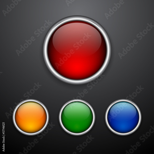 Free Download Glossy web buttons set. Vector illustration - GFXLoad