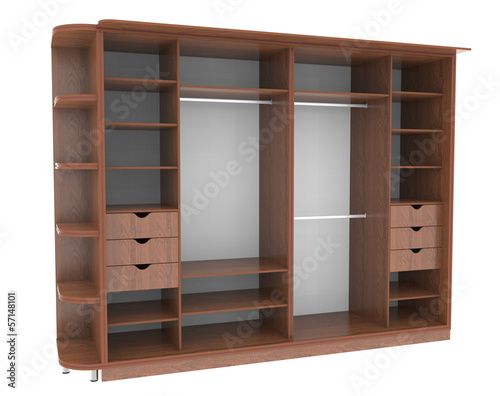 Wardrobe with shelves