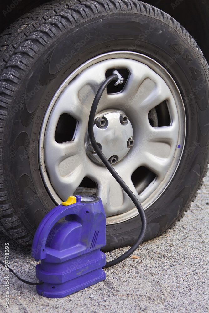 filling tires with air filling tires with air