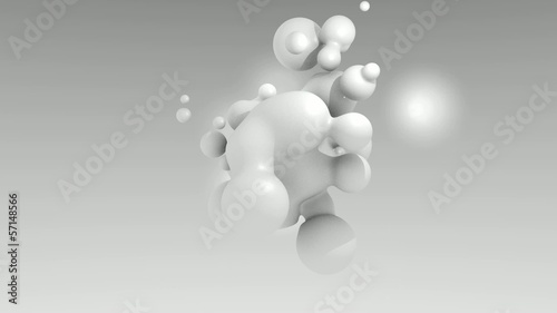 3D animation WHITE PARTICULES