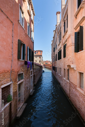 The narrow canal - Venice, Italy