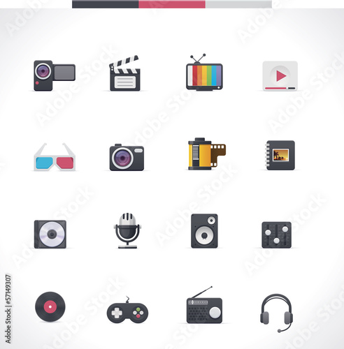 Vector multimedia icon set