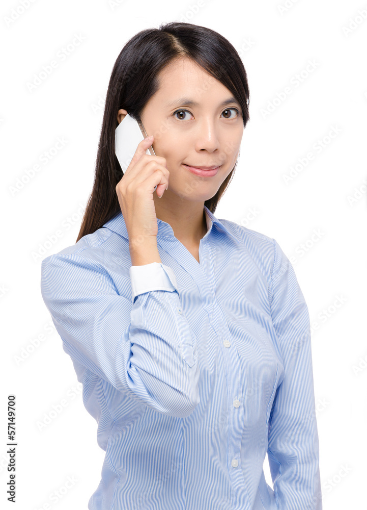 Asian business woman using mobile Asian business woman using mobile