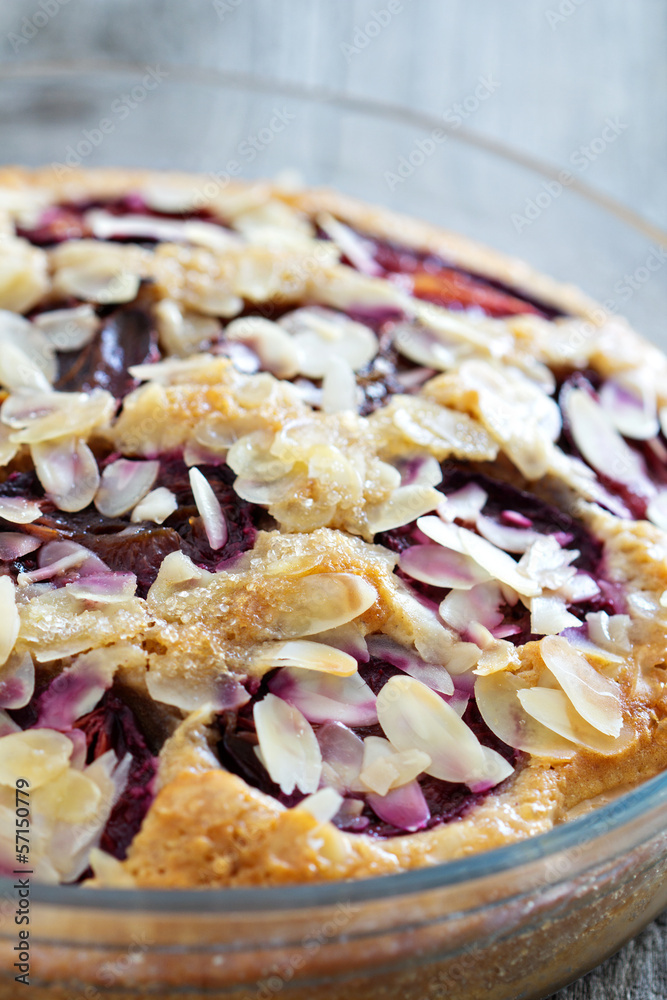 Plum cake close up Plum cake close up