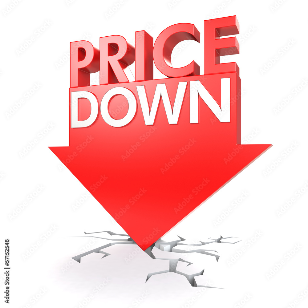 Price down concept Stock Illustration | Adobe Stock