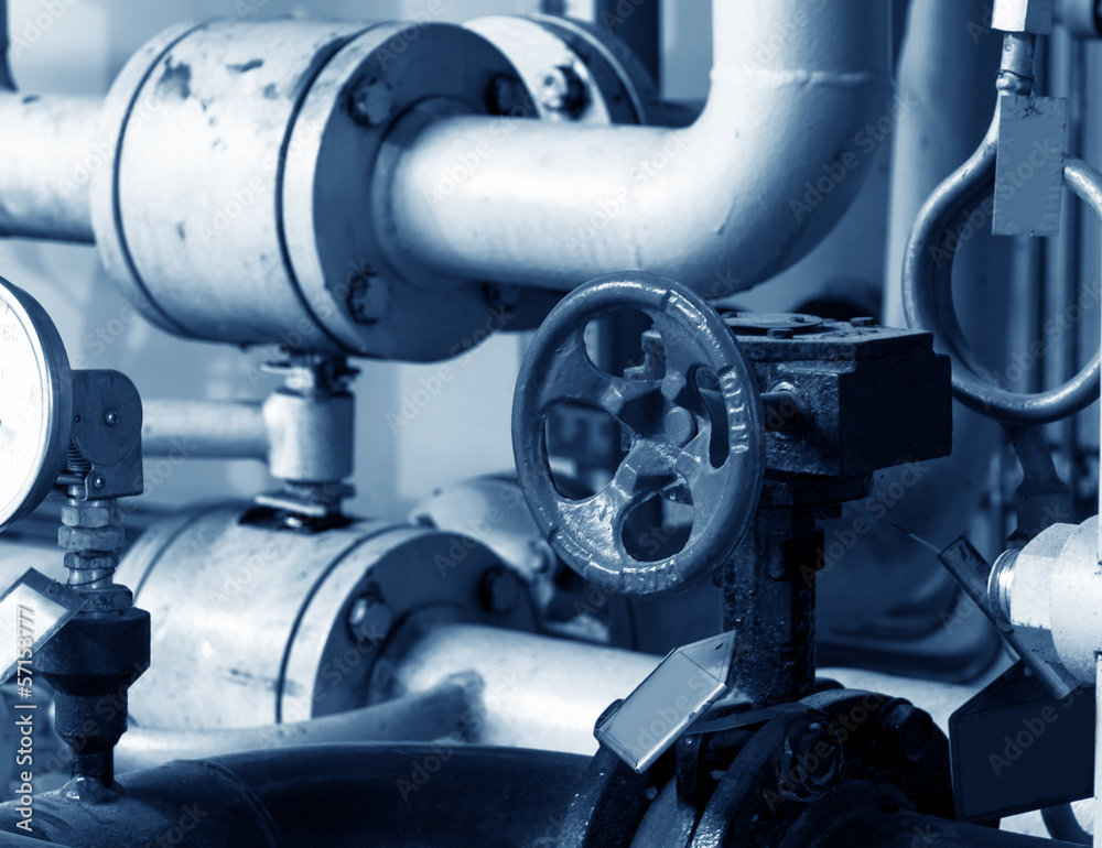 Obraz premium Closeup of a boiler room