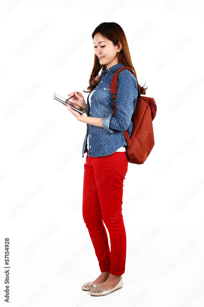 Portrait of young Asian student, isolated on white background Portrait of young Asian student, isolated on white background