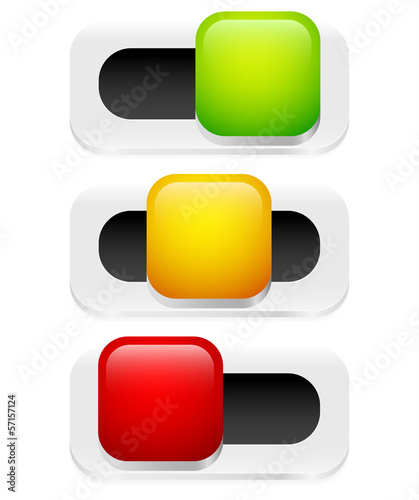 Button, Switch, Toggle, slider user interface element (flat)