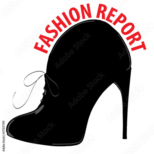 Fashion report symbol, design element fashion week