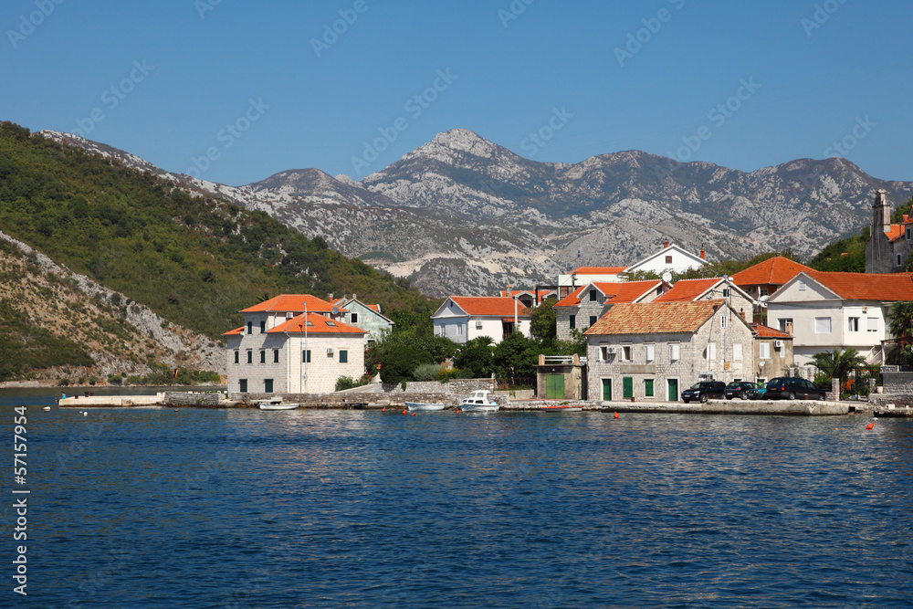 town on the shore of Kotor Bay